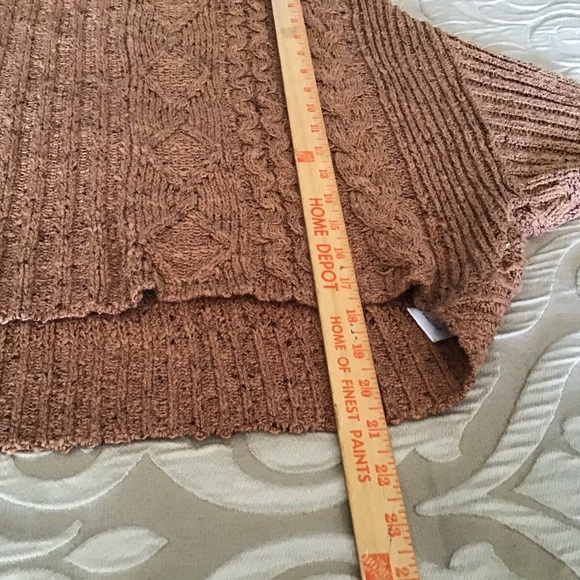 Free People Textured Knit Sweater in Warm Brown - Picture 6 of 7